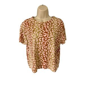 ZARA  PRINT T-SHIRT ROUND NECK ANIMAL PRINT  Size Small